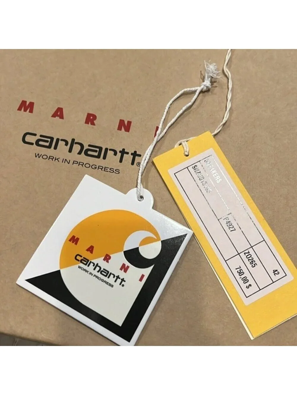 Marni x Carhartt Slip-On Sneakers Men’s Size 42 New in Box w/DustBag Retail $750